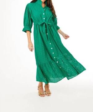 NEW HOLLY SHAE DESIGN catherine dress in green eyelet